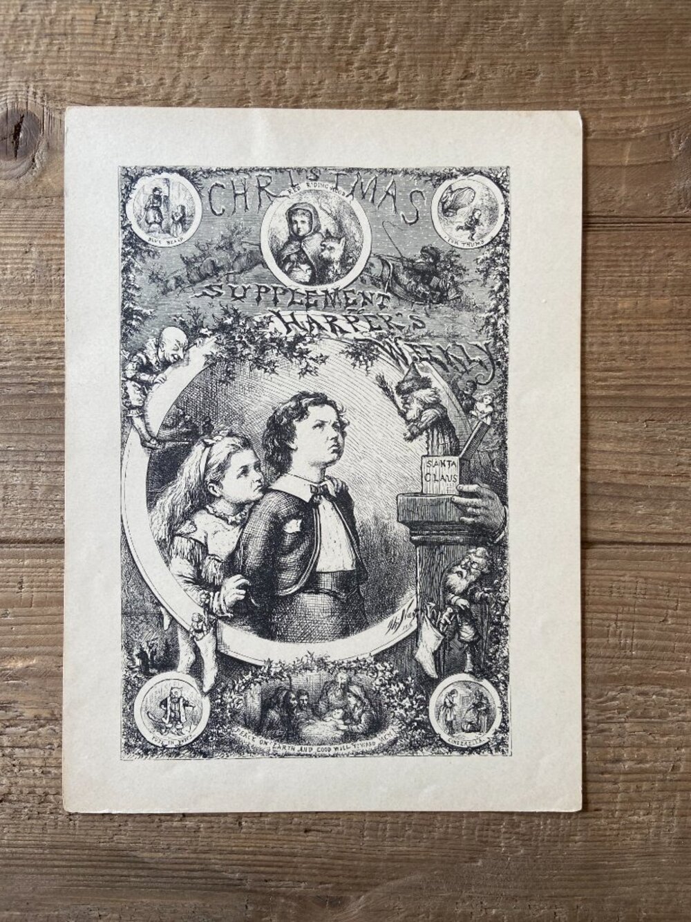 Thomas Nast, Antique Print, Christmas Drawings